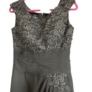 Elegant Grey Evening Gown